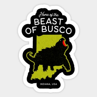 Home of the Beats of Busco – Indiana, USA Cryptid Sticker